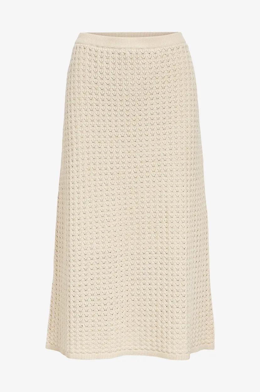 Object Collectors Item Skjørt objEster MW RE Midi Pattern Skirt - Beige