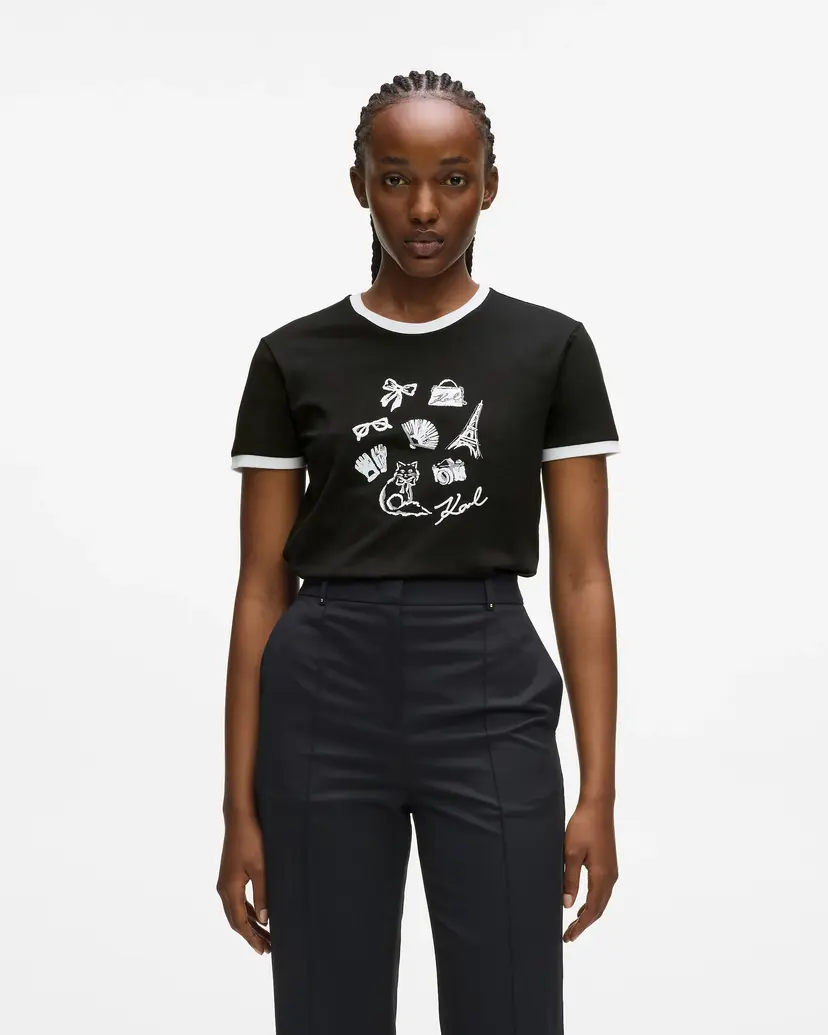 Karl Lagerfeld Karl Lagerfeld Karl Symbols Black T-shirt