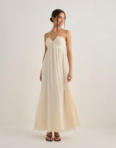 Nelly Nelly - Beige - Ruched Detail Dress