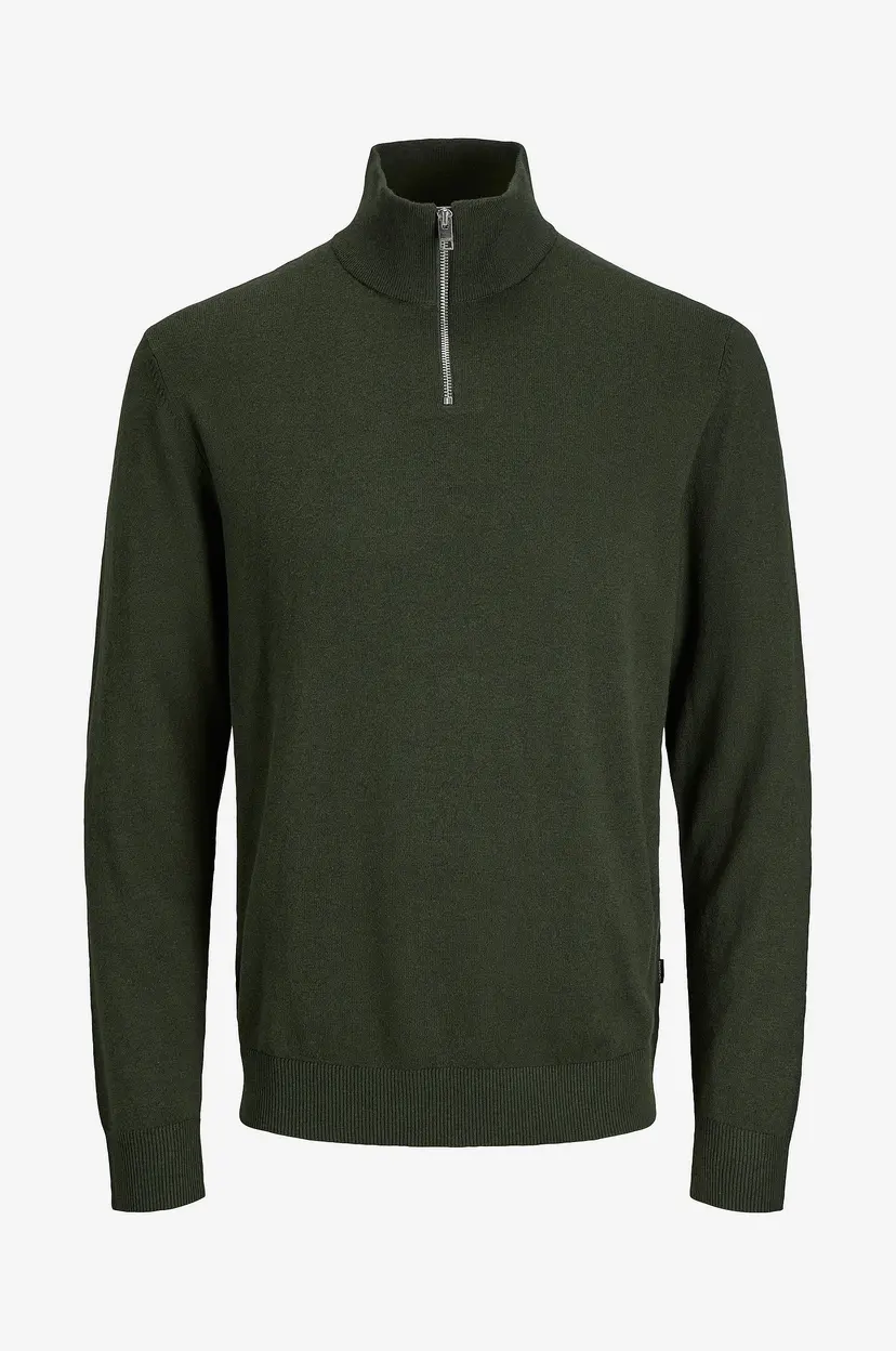 Jack & Jones Junior Pullover jjeEmil Knit Half Zip Jnr - Grønn
