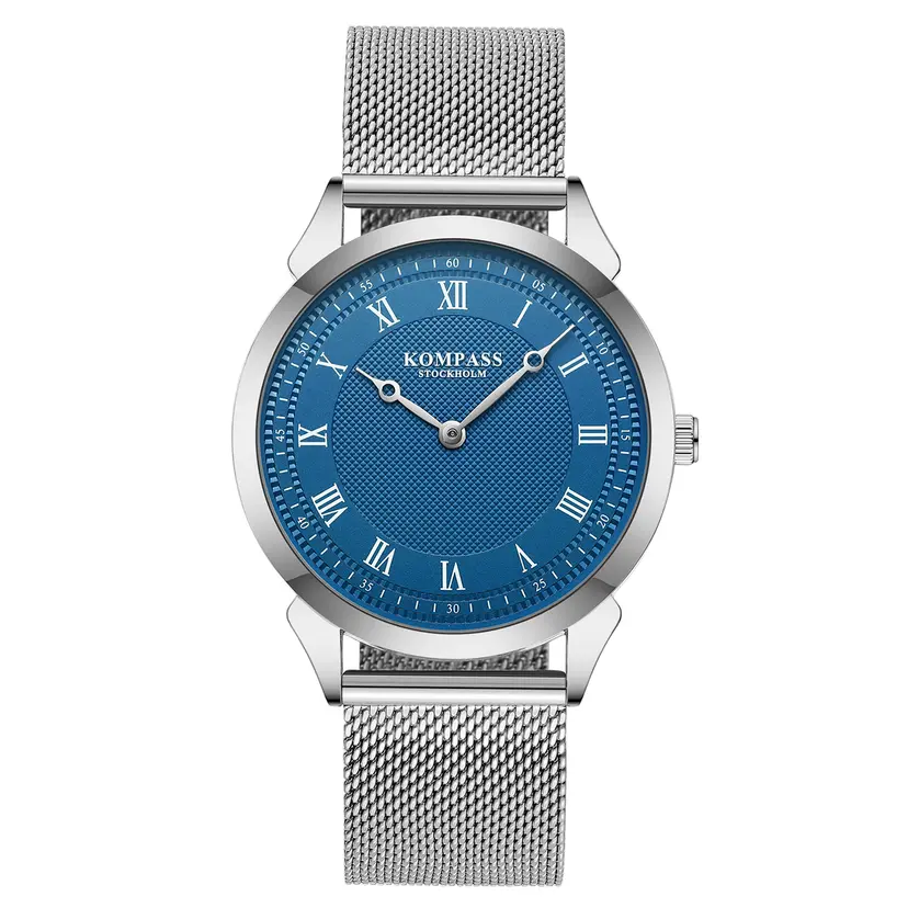 Kompass Stockholm Kompass Élysée Blue Silver Mesh