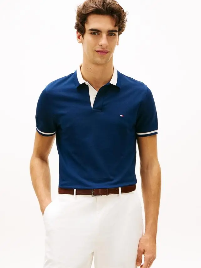 Tommy Hilfiger CONTRAST COLLAR BLOCK REG POLO
