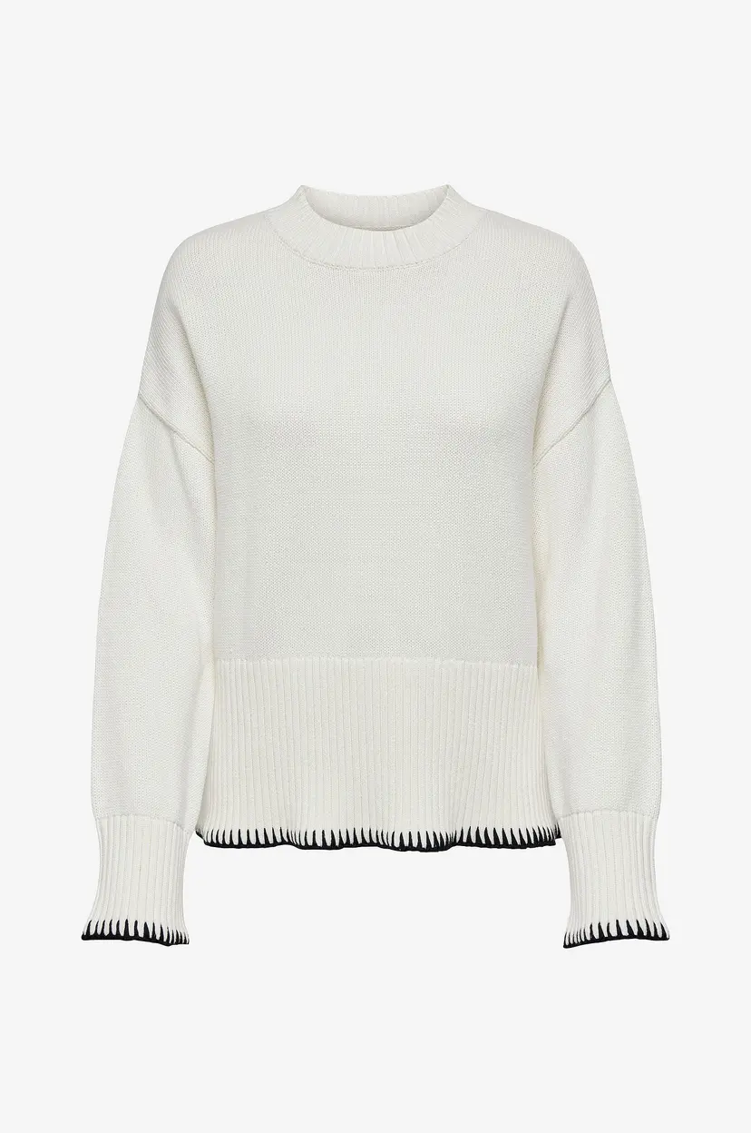 ONLY Genser onlQueenie LS Contrast Knt - Beige