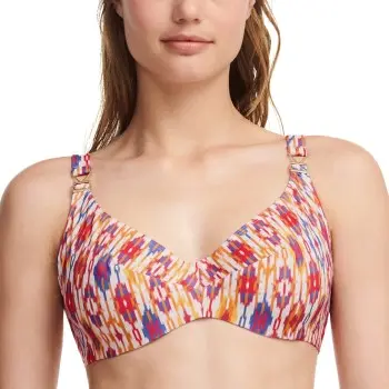 Chantelle Chantelle Swimwear Underwired Covering Bra Orange mønster E 75 Dame