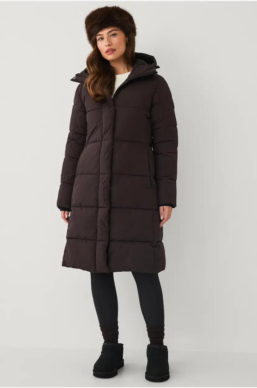 Áhkká Kåpe Warm Mid Length Parka W - Brun