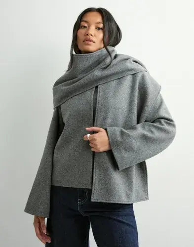 ONLY Only - Grå - Onlelba Life Scarf Jacket Cc Otw