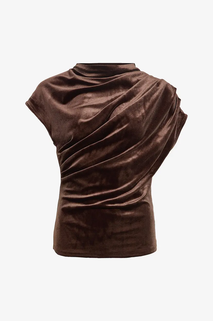 Vila Bluse Vilivas S/L Top /Dc - Brun
