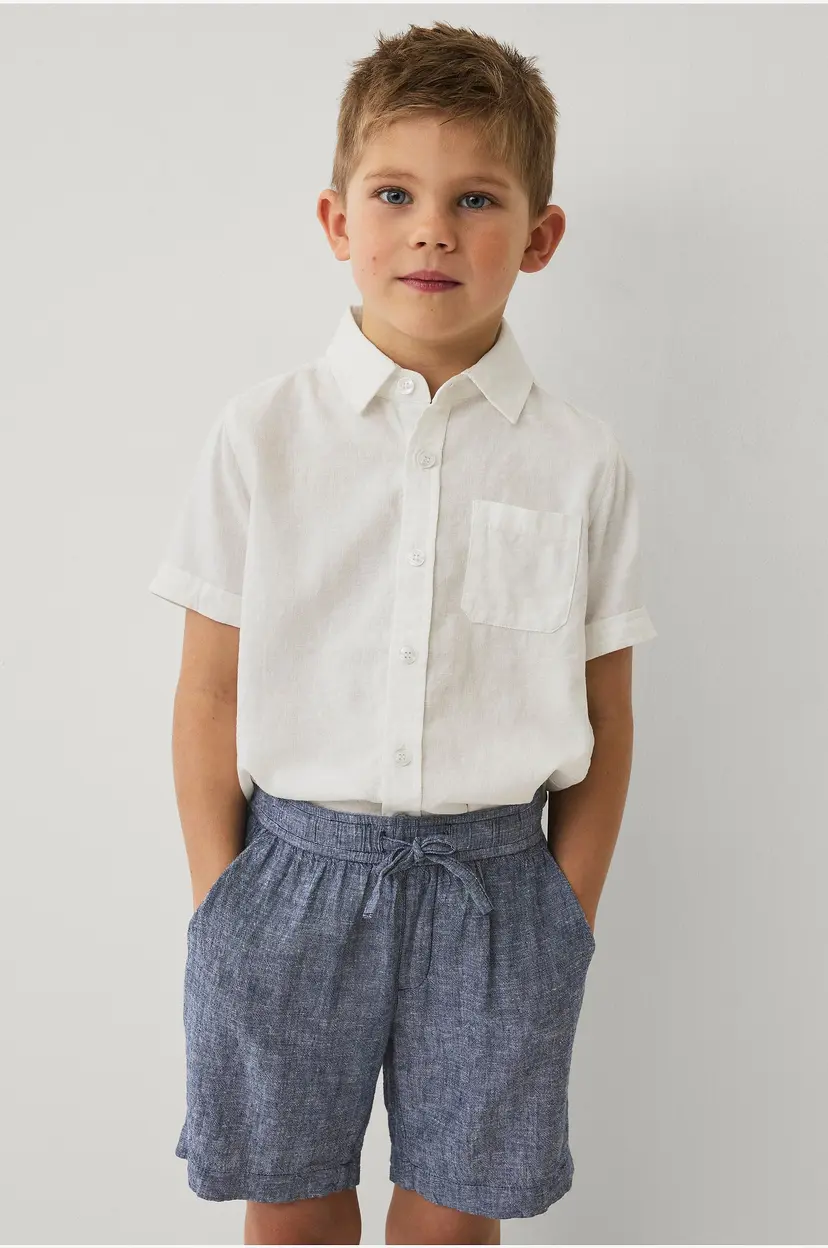 Ellos Collection Shorts i lin Melker - Blå