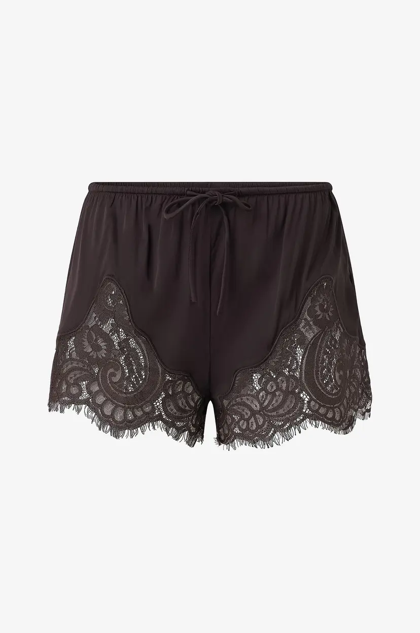 Gina Tricot Pyjamasshorts Satin lace shorts - Brun