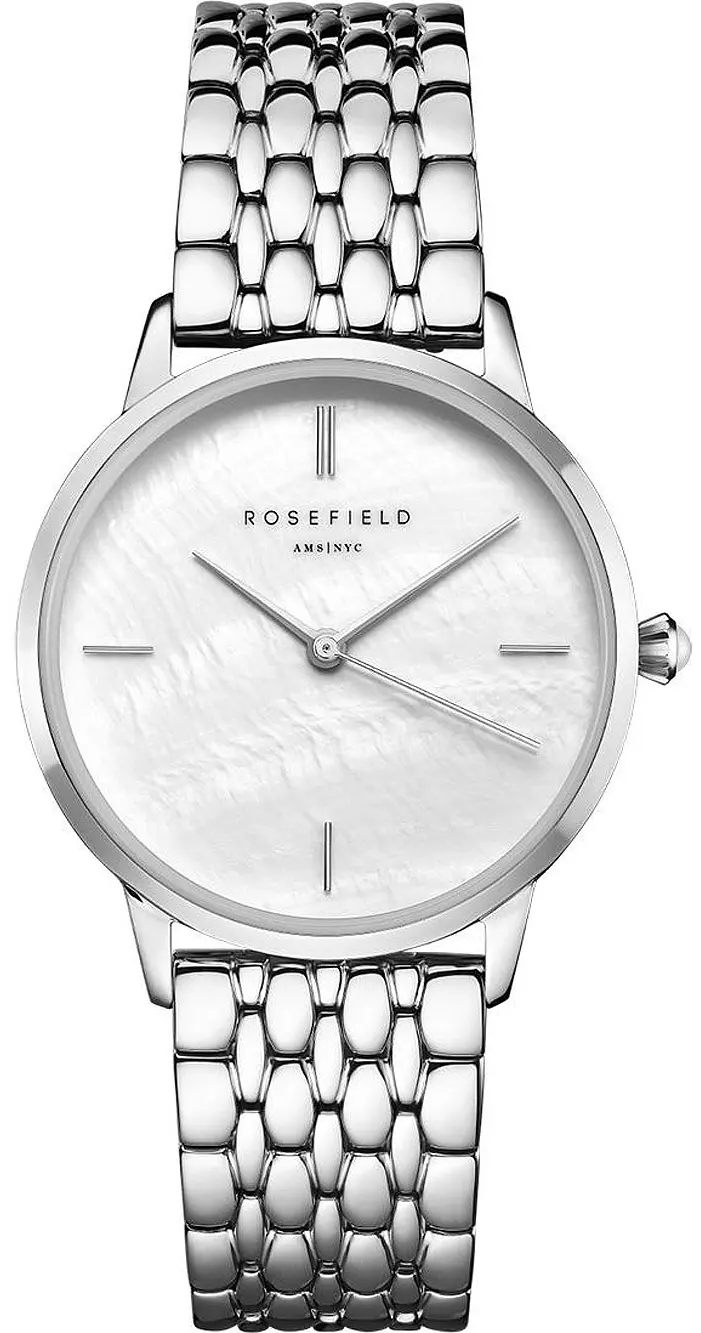 Rosefield Rosefield Dameklokke RMSSS-R02 The Pearl Edit Hvit/Stål Ø36 mm