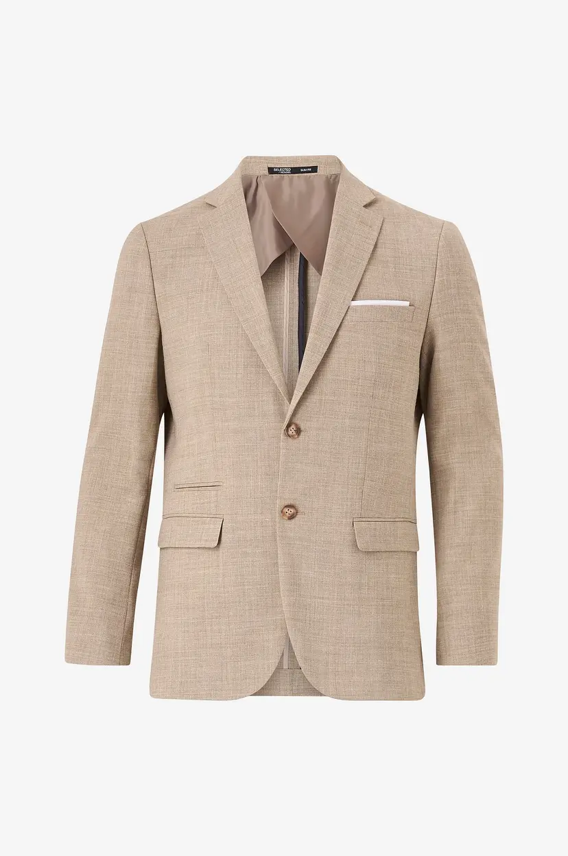 Selected Men Blazer slhSlim-Oasis Linen Blz B Noos - Beige