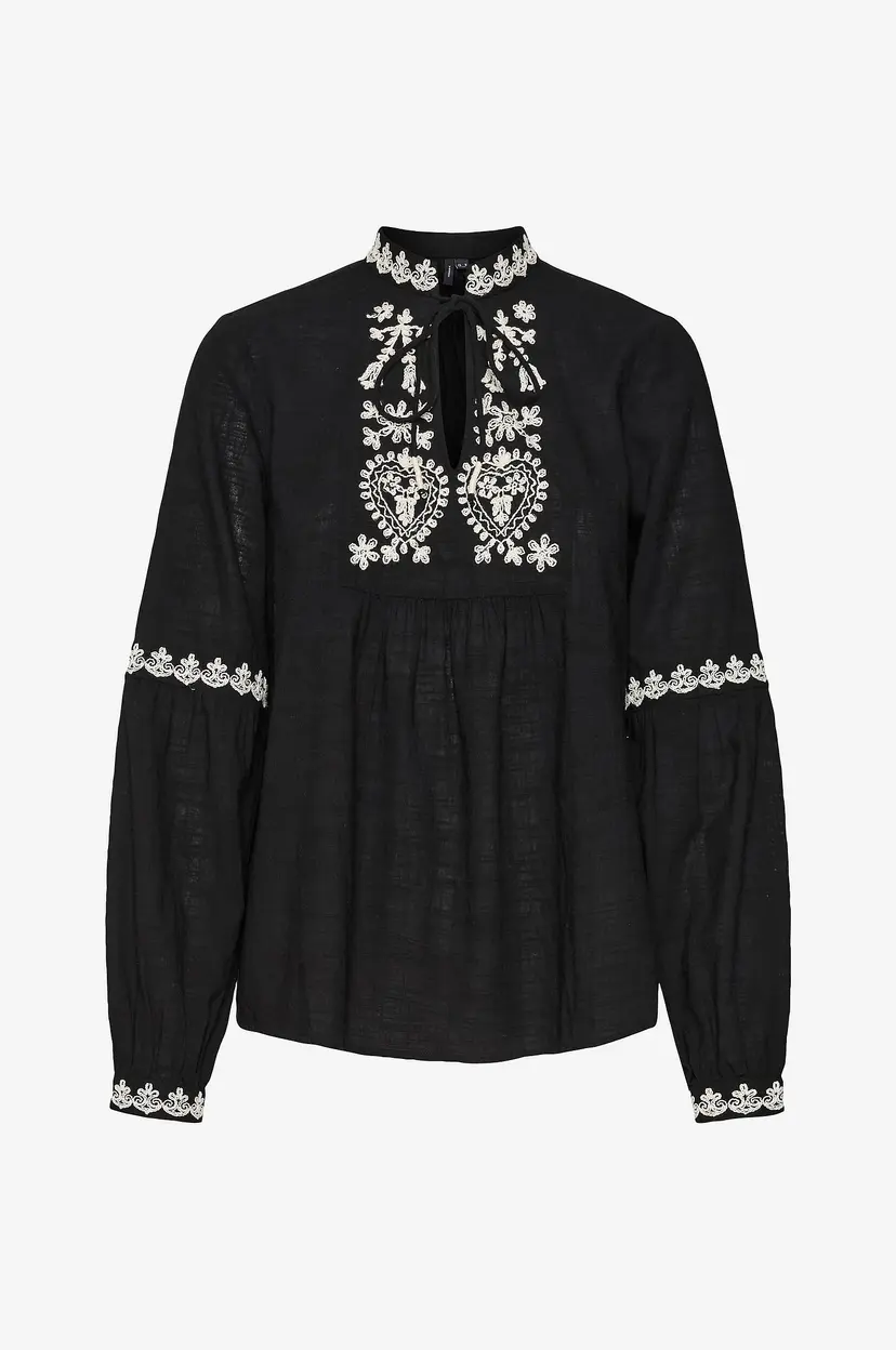 Vero Moda Bluse vmRitah LS Top Wvn - Svart
