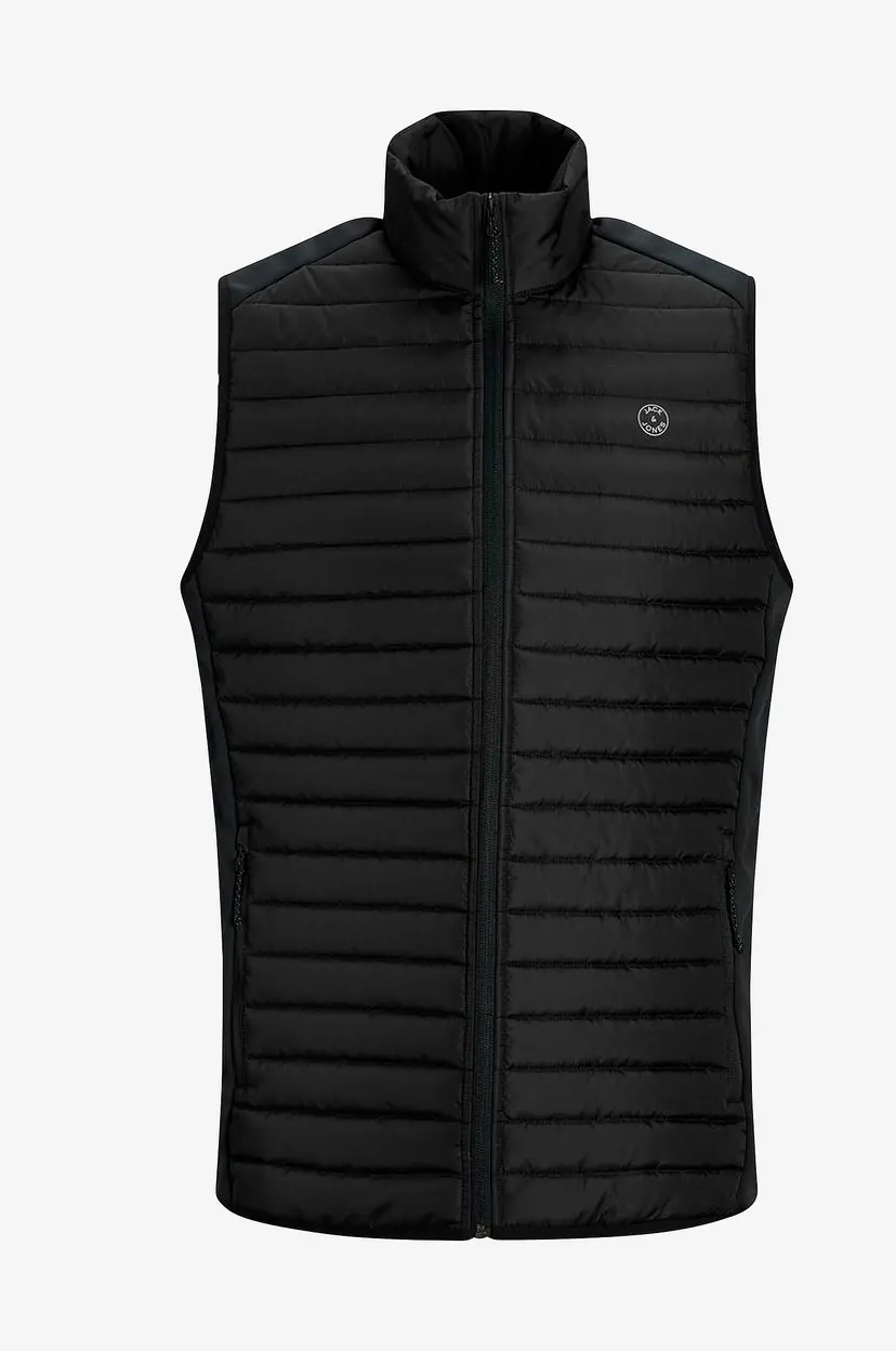 Jack & Jones Plus Vest jjeMulti Bodywarmer Collar PS - Svart