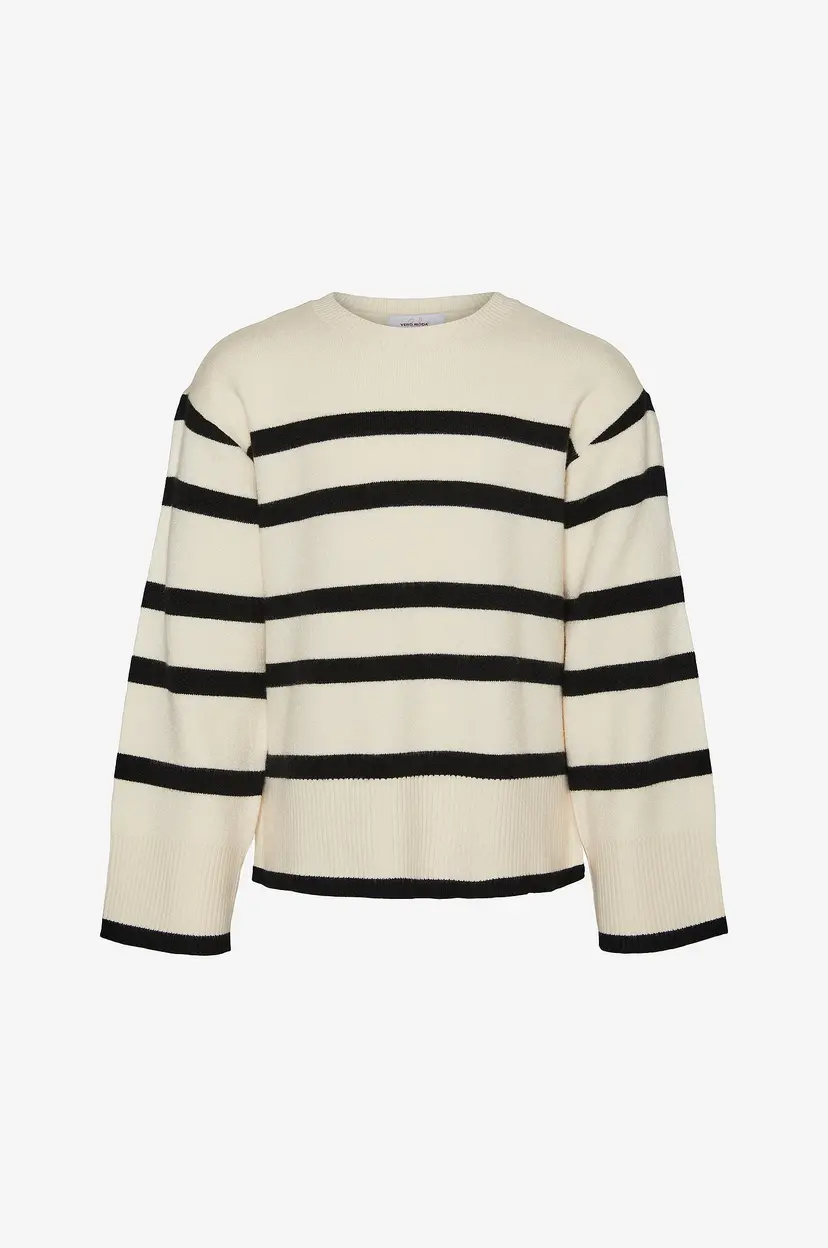 Vero Moda Girl Genser vmSaba LS O-neckPullover GA Girl - Beige