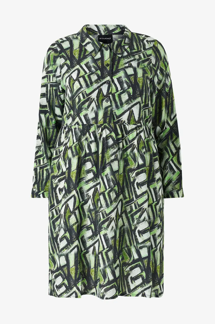 Studio Kjole Slise Dress - Grønn