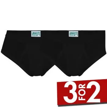 JBS of Denmark JBS 2P Organic Cotton Brief Svart økologisk bomull Large Herre