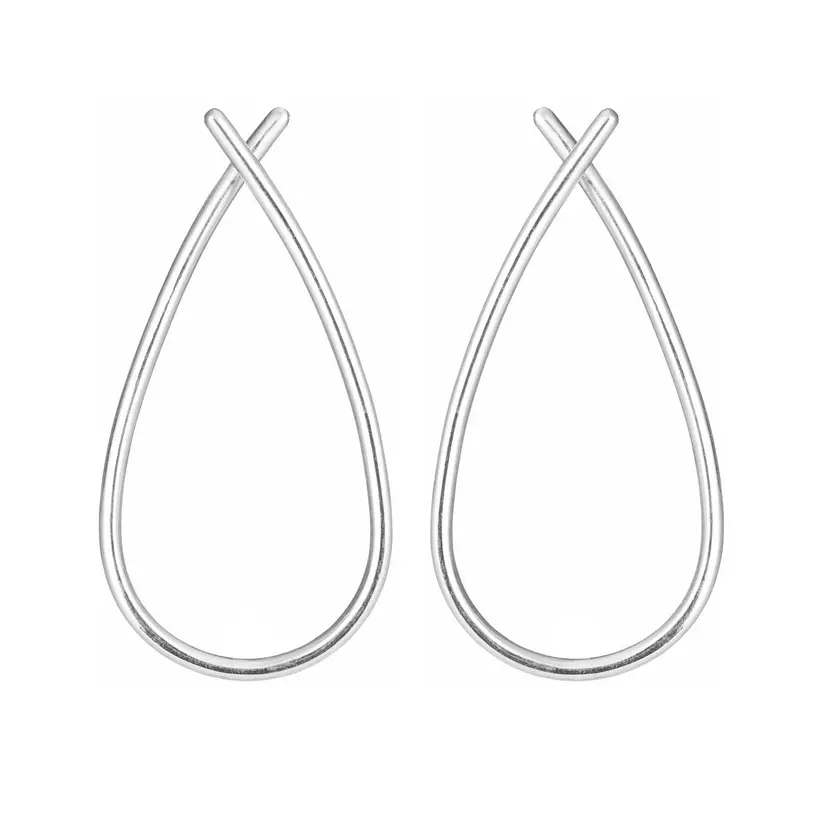Susanne Friis Bjørner Susanne Friis Bjørner Øreringe - SFB - Øre Hoops i blank sølv, stor - 5361-11