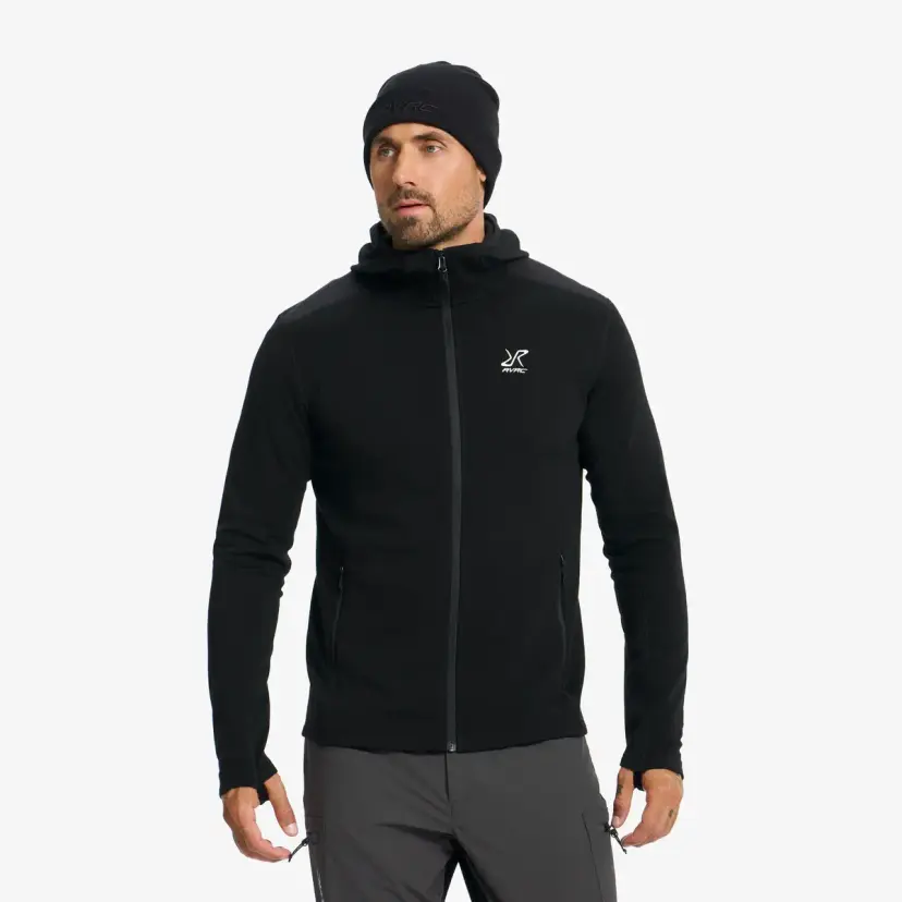 RevolutionRace Colorado Wool Hoodie Herre Black