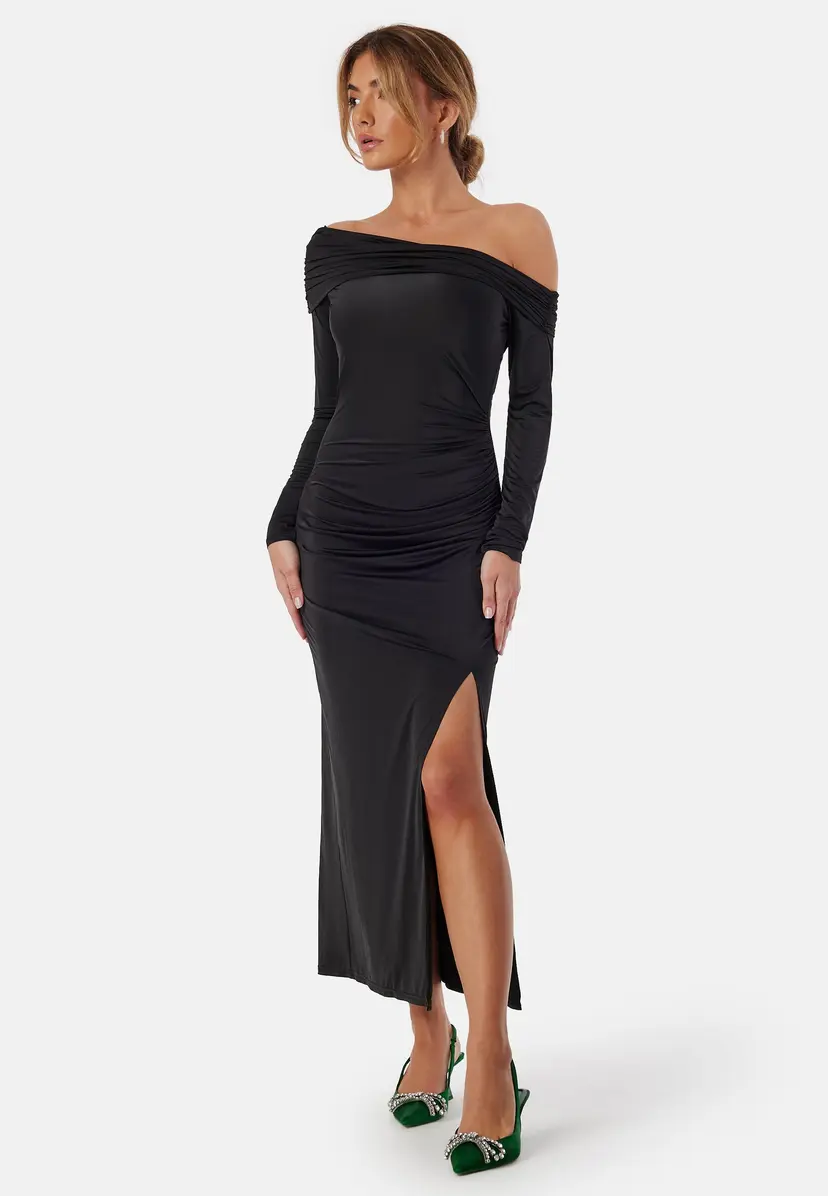 Asymmetric Off Shoulder Soft Ankle Dress