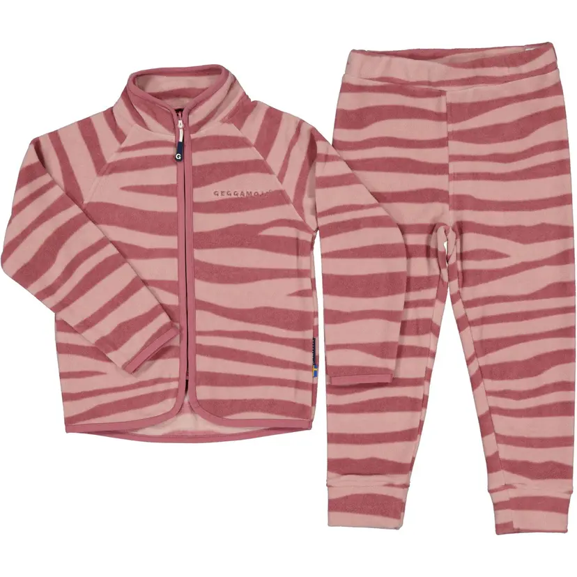 Geggamoja Fleeceset Zebra Plum - 134/140