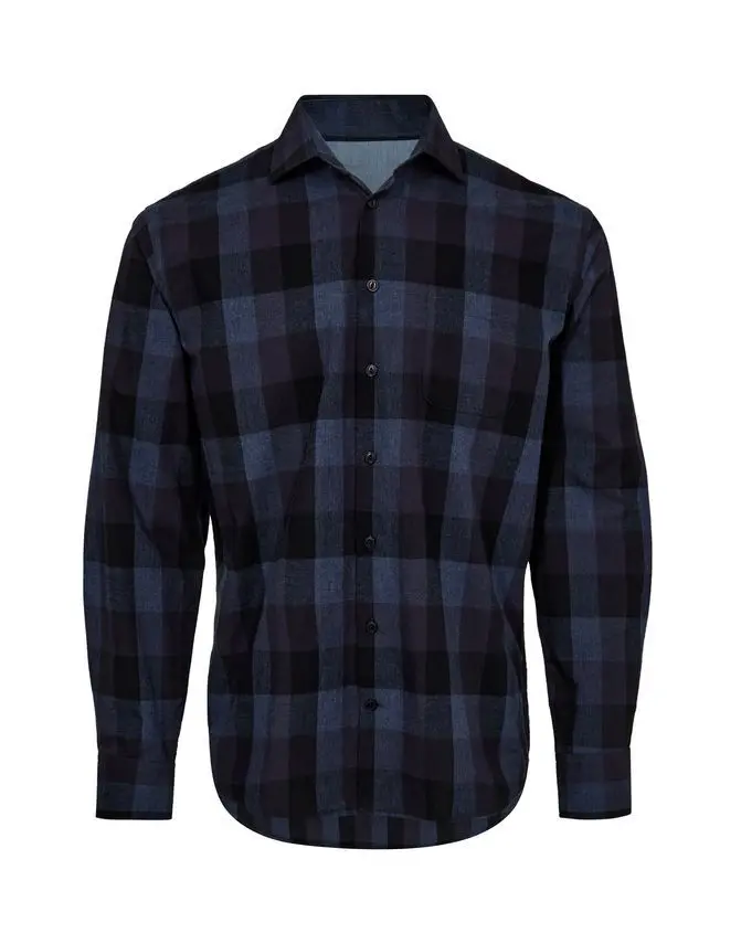 Black Blue Shirt l/s regular fit