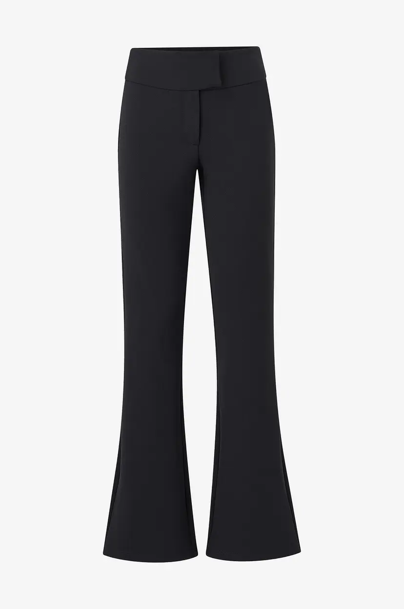 Bubbleroom Bukser Soft Suit Flared Trousers - Svart