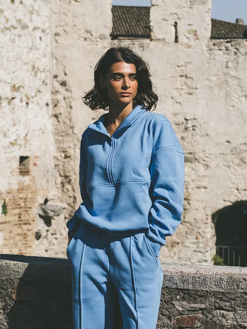 Balion Celeste Half Zip Sweater Azure Blue