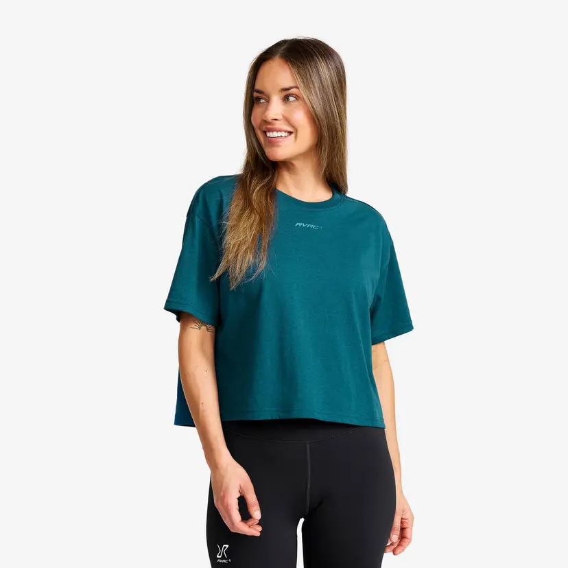 RevolutionRace Easy Cropped T-shirt Dame Legion Blue