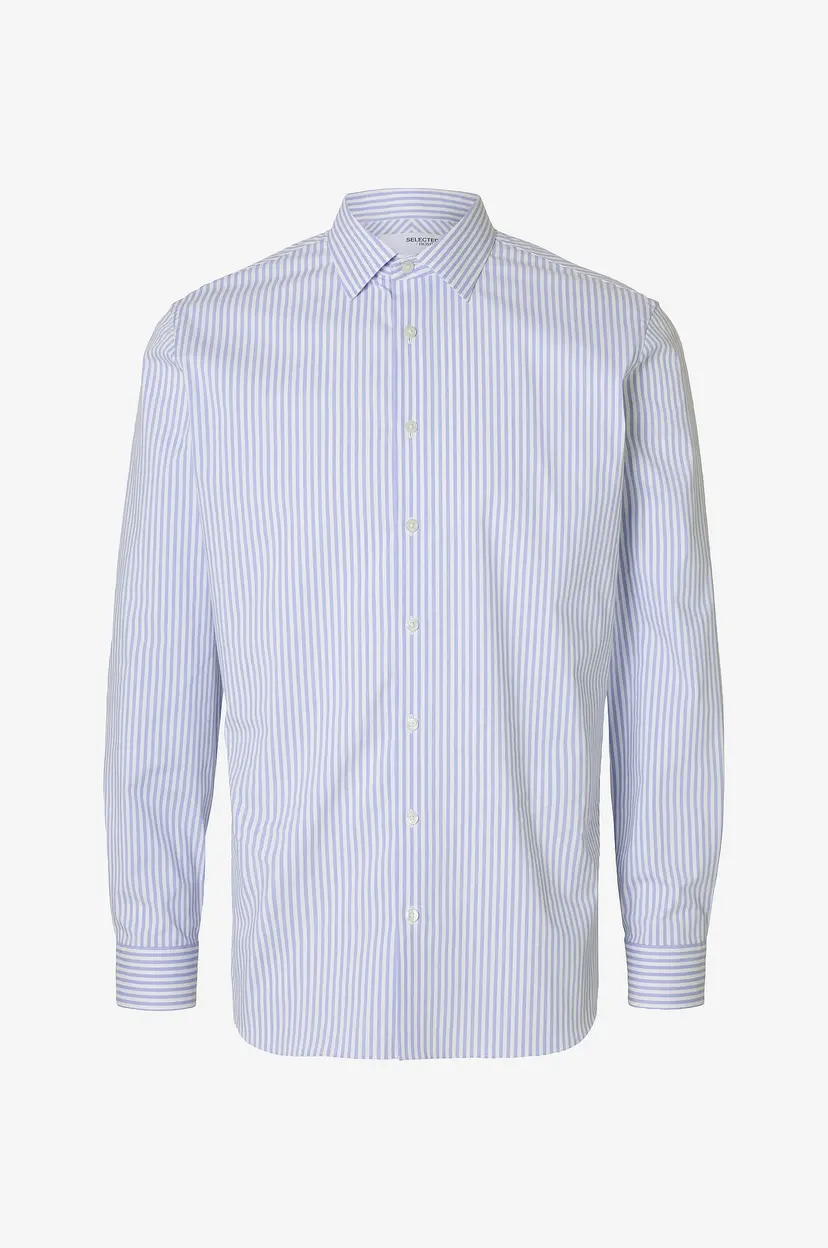 Selected Men Skjorte slhSlim-Performance Shirt LS - Blå