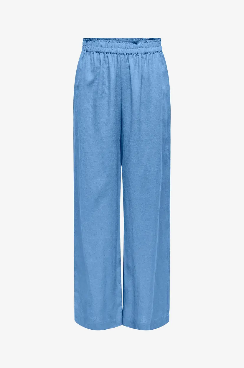 ONLY Bukser onlTokyo HW Linen Blend St Pant - Blå