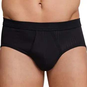 Schiesser Schiesser 2P Sport Briefs With Fly Svart bomull X-Large Herre