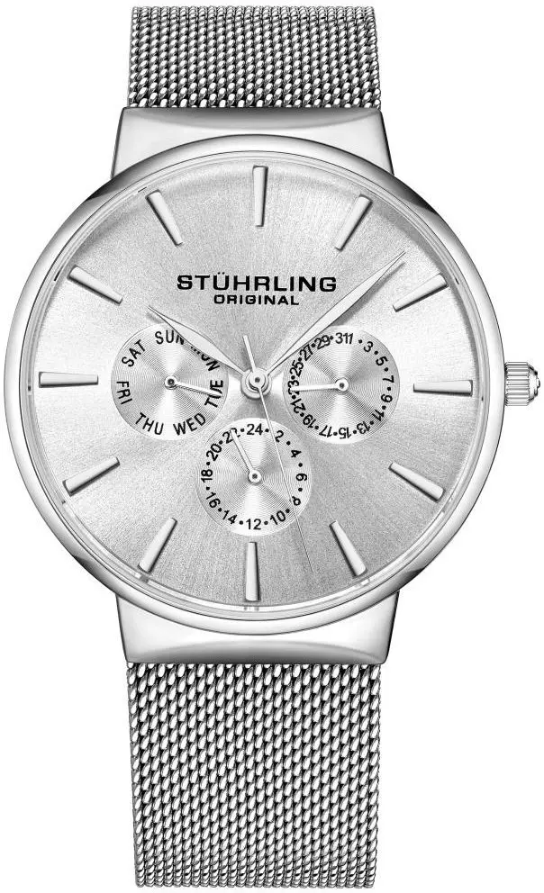 Stührling Original Stührling Original Herreklokke 3931.1 Monaco Sølvfarget/Stål Ø39