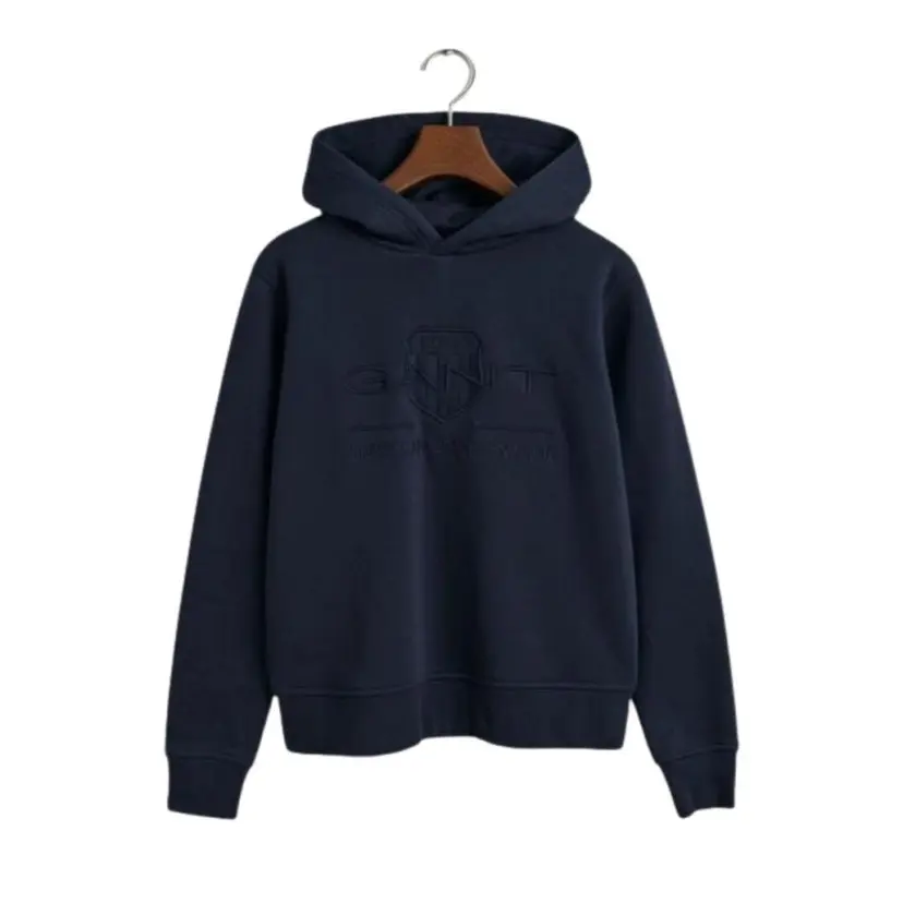 GANT Gant - Hettegenser Tonal Shield Hoodie Evening Blue Jr