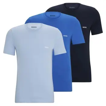 BOSS BOSS 3P Classic T ShirtRN Marine/Blå bomull Small Herre