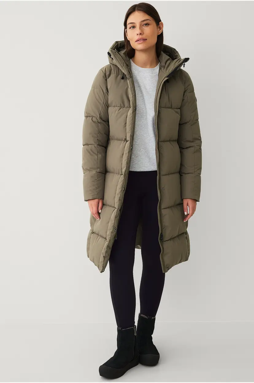 Áhkká Kåpe Warm Mid Length Parka W - Brun