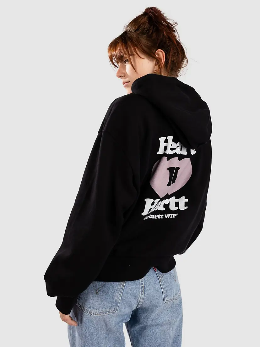 Carhartt Wip Carhartt WIP Heart II Hartt Hettegenser med glidelås svart