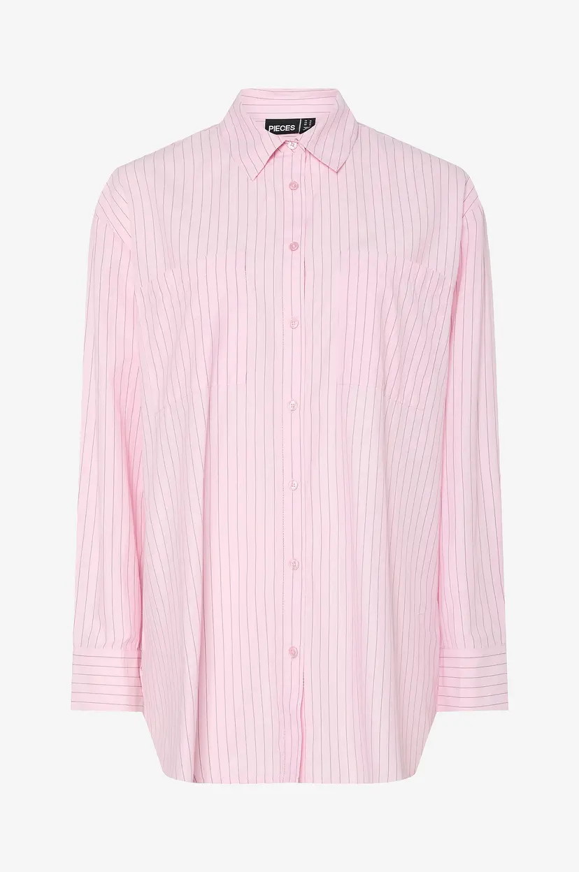 Pieces Skjorte pcMelia LS Loose Shirt - Rosa