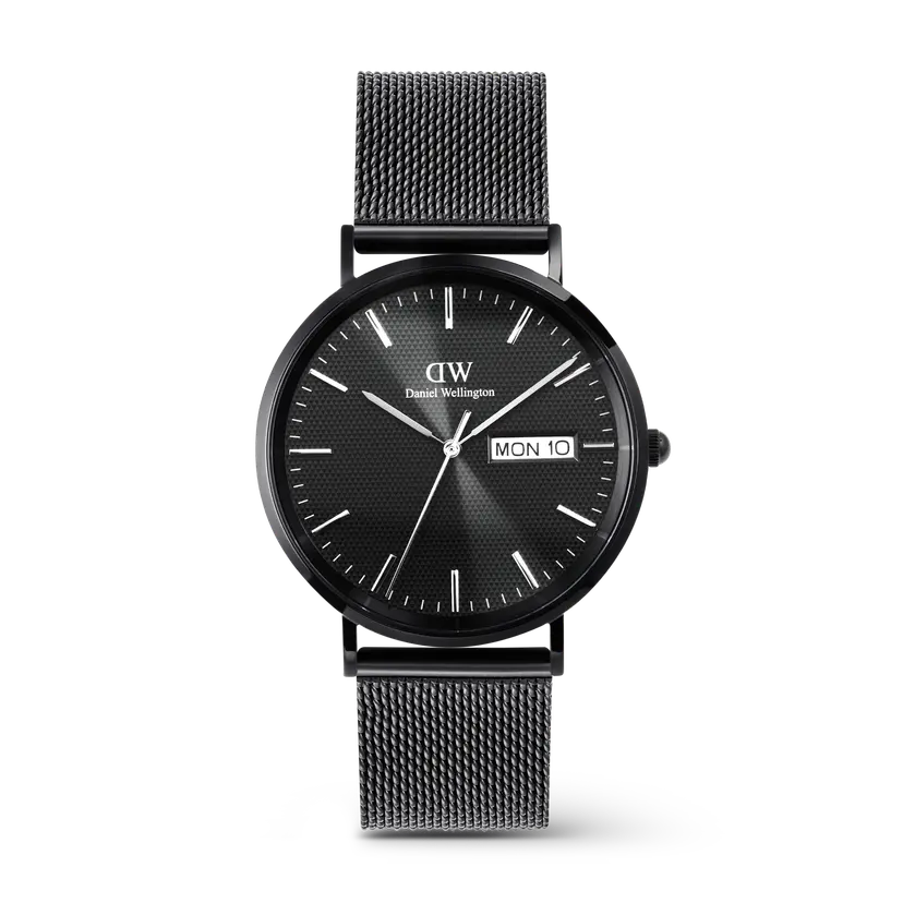 Daniel Wellington Black 40mm Watch Classic Day Display Onyx | DW