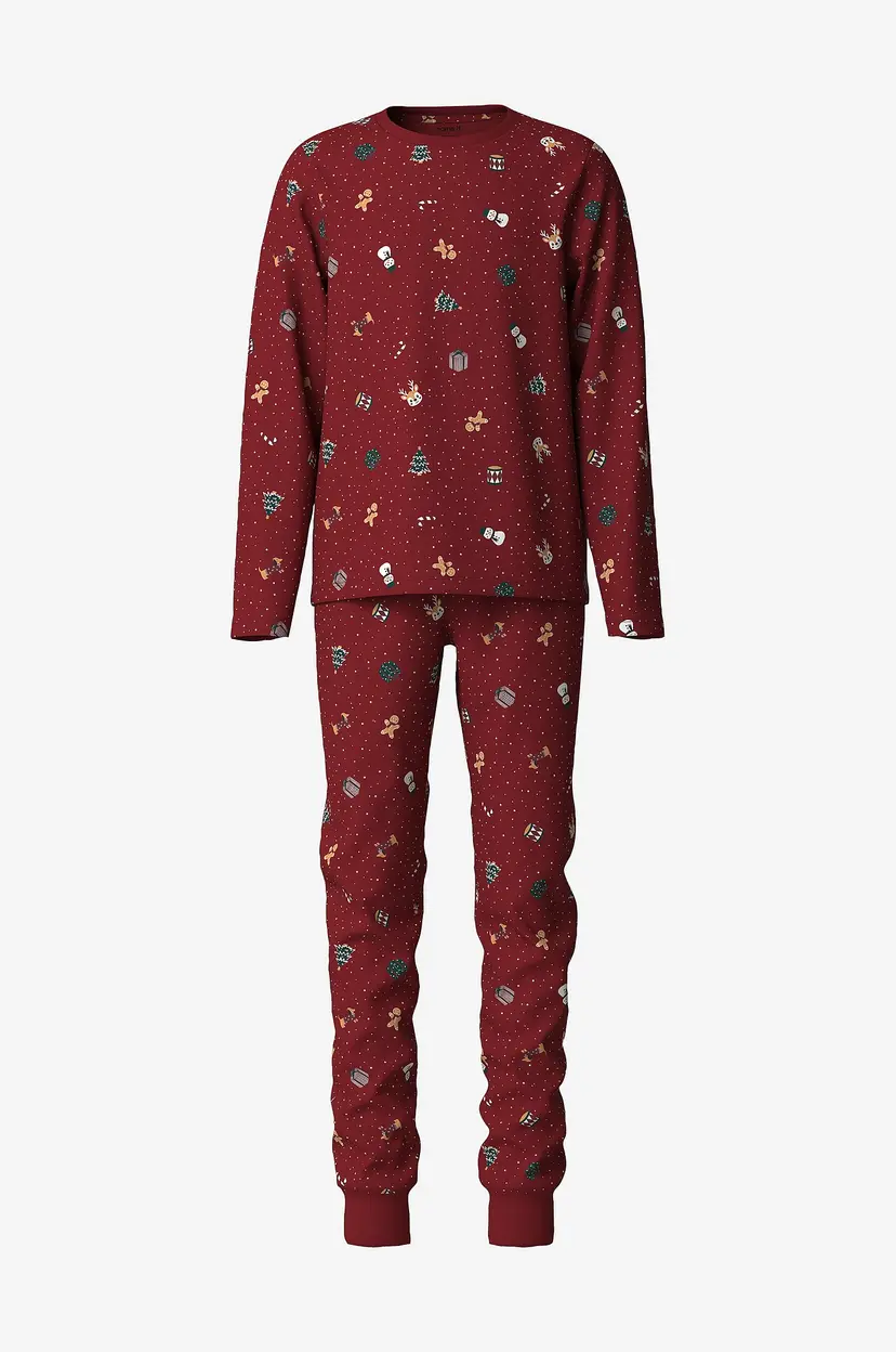 NAME IT Pysjsett nknVismas LS Nightset - Rød