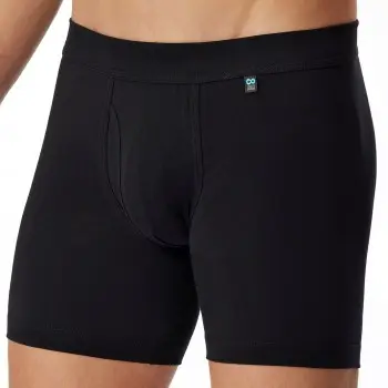 Schiesser Schiesser Long Life Cotton Cyclist Boxer Svart bomull Large Herre