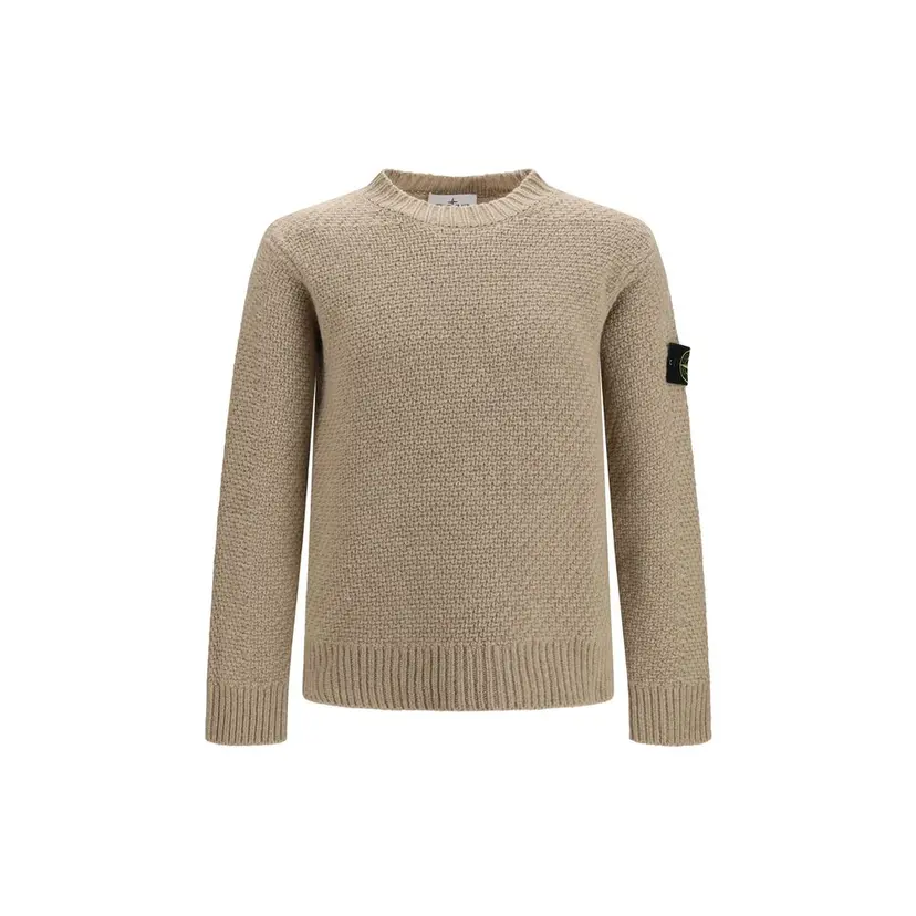 Stone Island Stone Island Strikkegensere – Beige