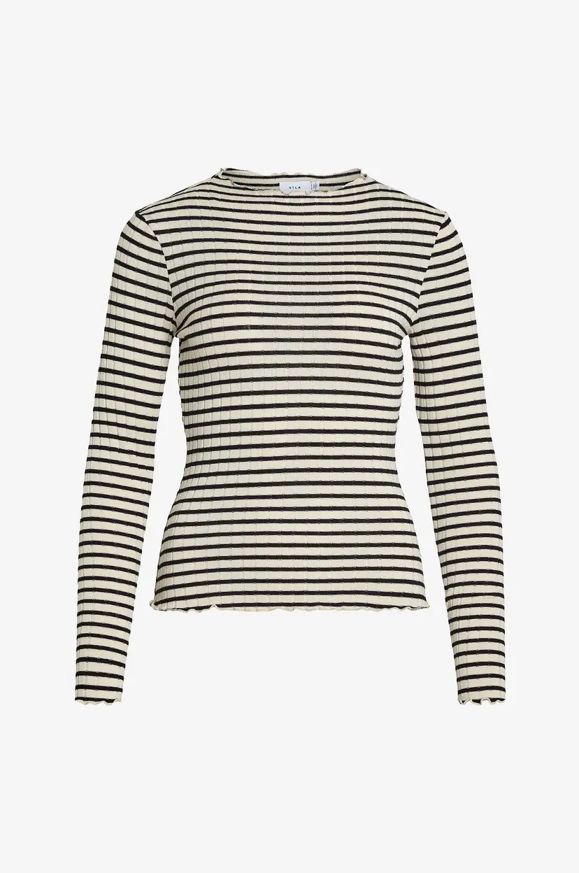 Vila Topp viRika L/S Funnel Neck - Grå