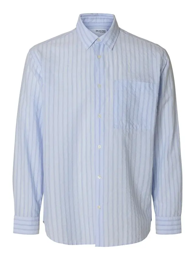 SELECTED SLHRELAXWILFRED SEERSUCKER LS SHIRT