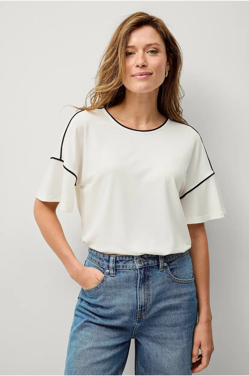 Ellos Collection Kortermet topp - Hvit