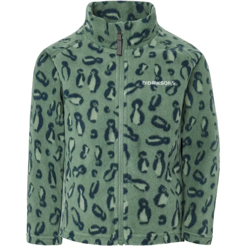 Didriksons Didriksons Monte Printed Kids' Full-Zip Penguino Green