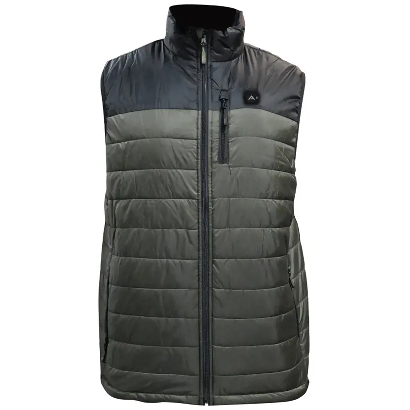 Avignon Avignon Heat Puff Vest Dunfri Varmevest Herre inkl Powerbank Grågrønn