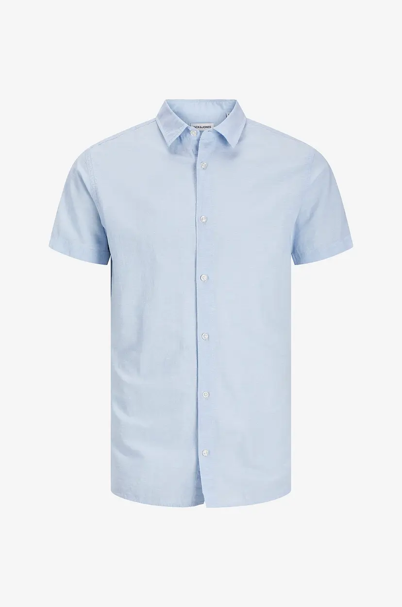 Jack & Jones Junior Skjorte jjBreeze Linen Blend Shirt SS SN Jnr - Blå