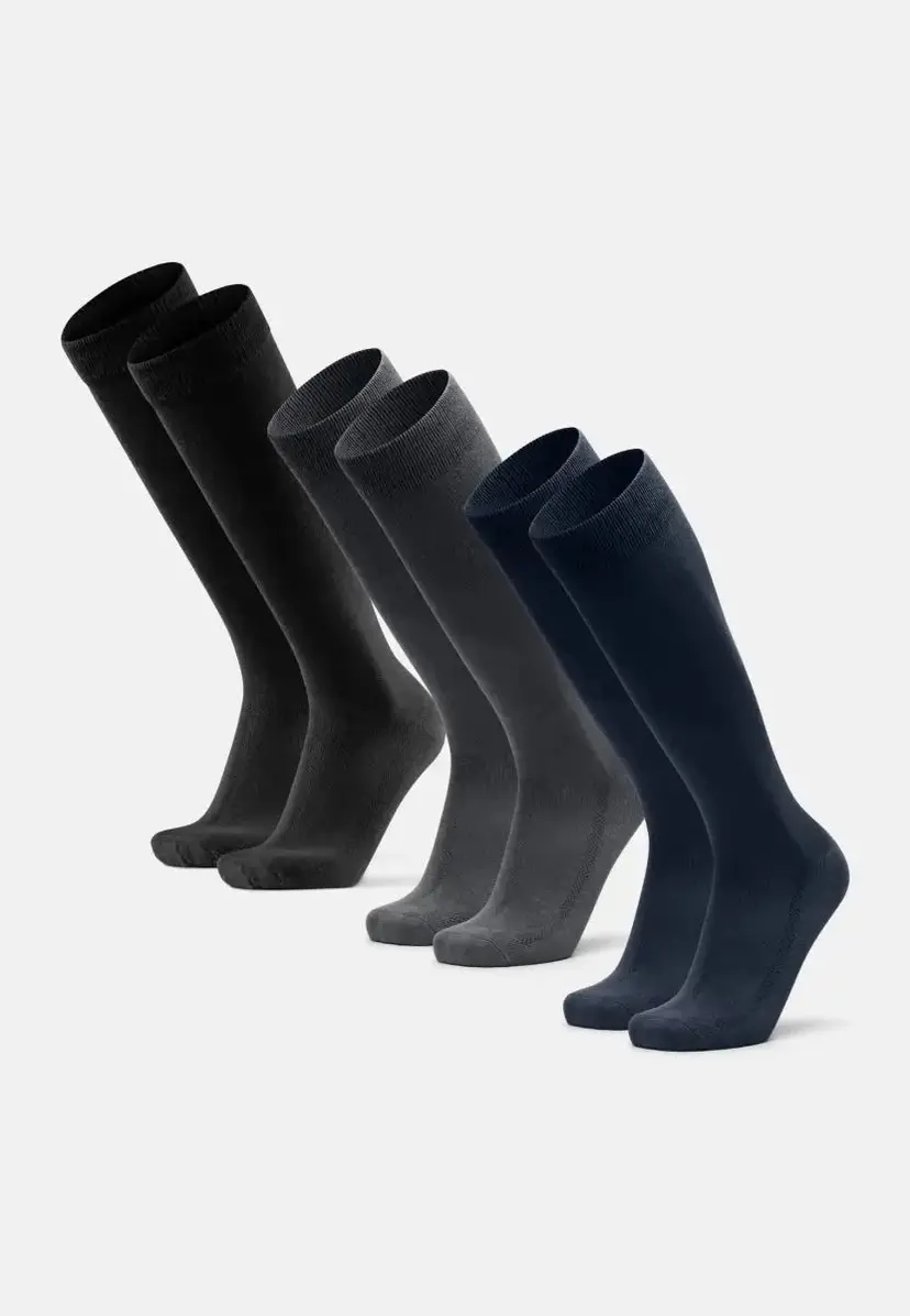DANISH ENDURANCE DANISH ENDURANCE Bambu Knie-Høje Strømper, Sort | Grå | Navy Blå, 43-47