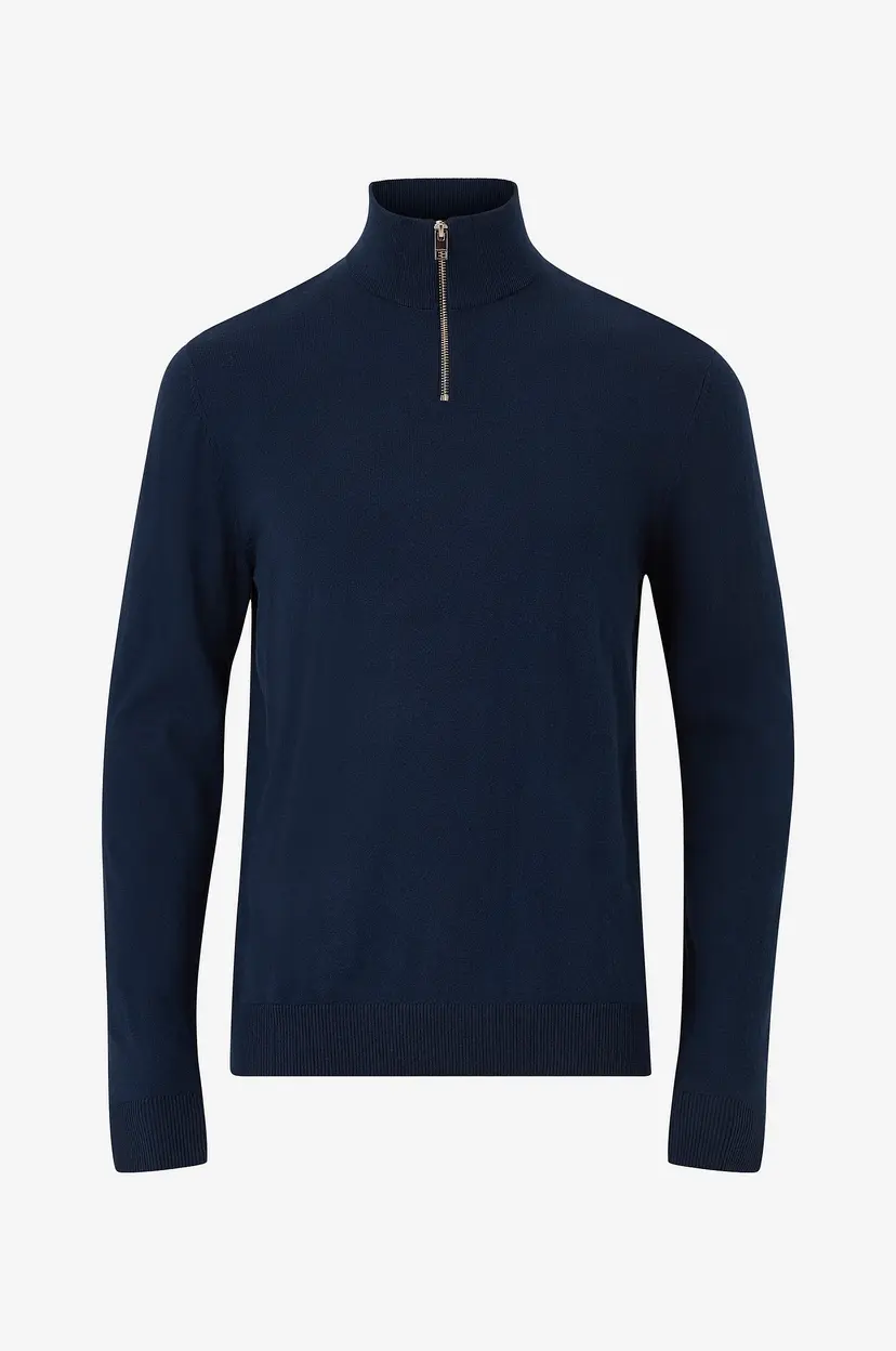 Jack & Jones Genser jjeEmil Knit Half Zip - Blå