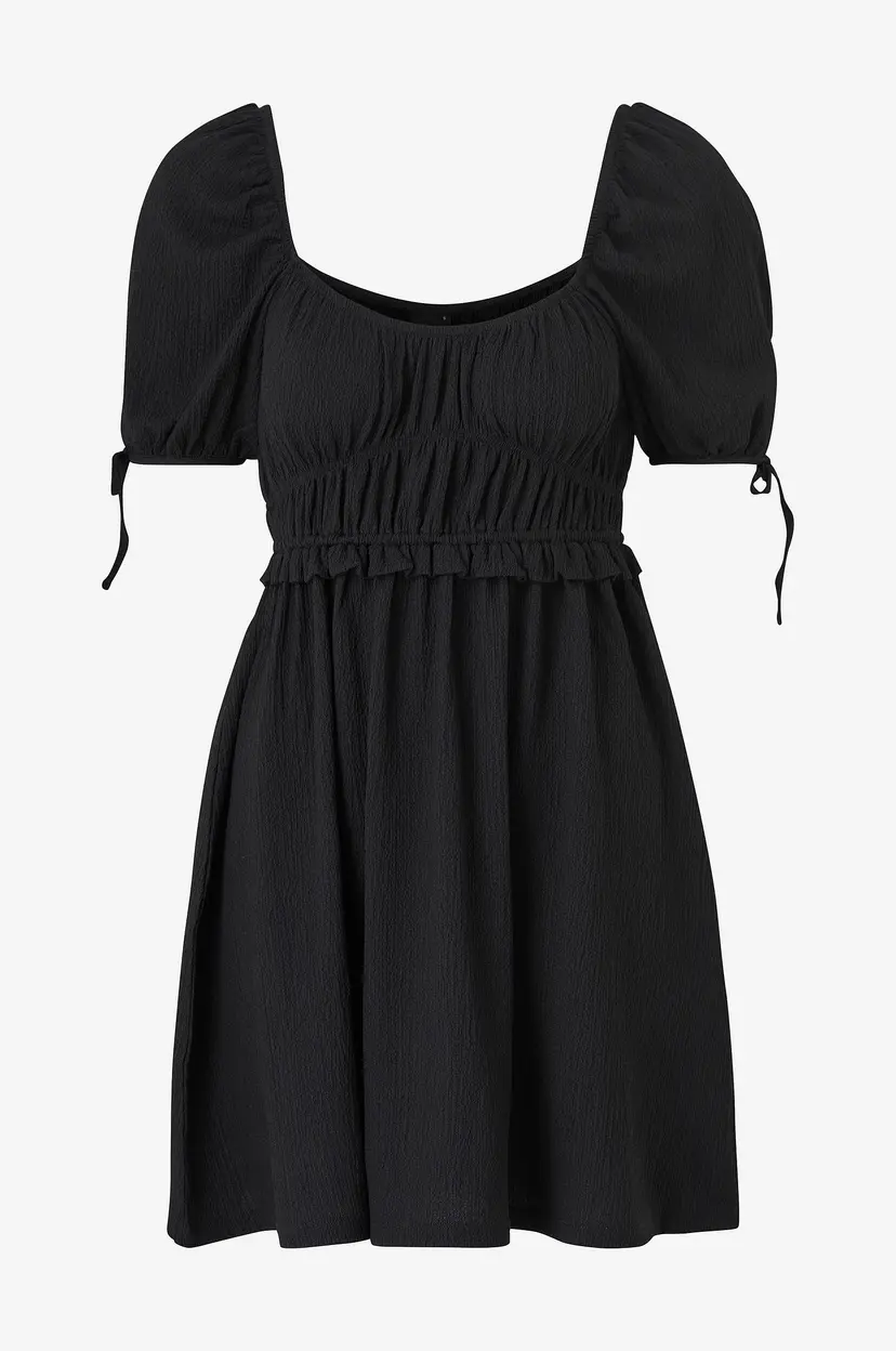 Gina Tricot Kjole Puff Sleeve Dress - Svart